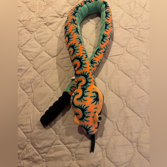 Wild Republic Orange & Green Rattlesnake Snake Plush 53” - Picture 1 of 15